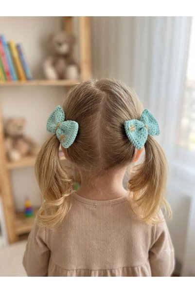 FLY LIFE Girl's Knitted Snap Bow Buckle