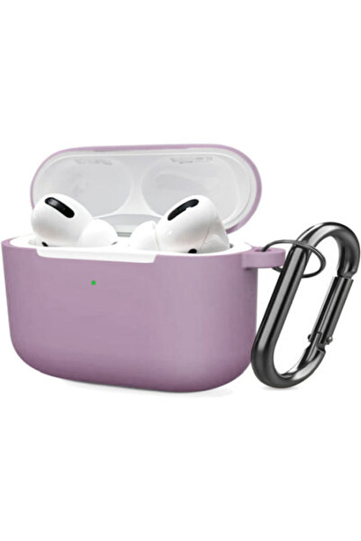 OEM Θήκη σιλικόνης με γάντζο σε μωβ χρώμα για Apple AirPods 3