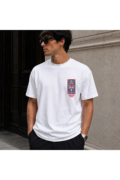 SAINT YUX Ethnic Pattern Printed Oversize T-Shirt a Quality Fabric