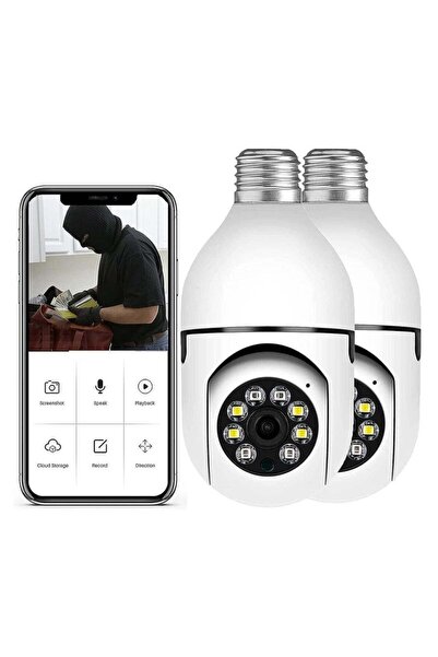 ELTRAZONE 2Pcs Light Bulb Security Camera 2 4GHz & 5G WiFi Outdoor 1080P E27 ...