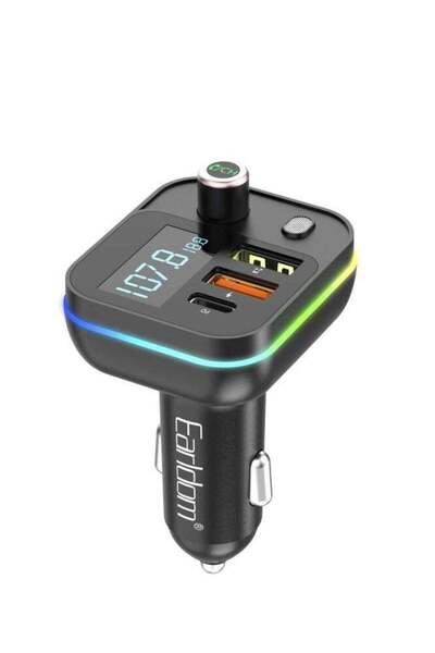 ELTRAZONE FM Transmitter ET-M87 – Bluetooth, USB, Type-C, PD, 3.1A Car Charge...
