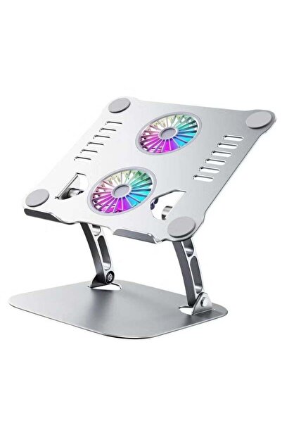 ELTRAZONE Laptop Stand V4.0 with Dual Cooling Fans – 180° Double Axis Adjusta...
