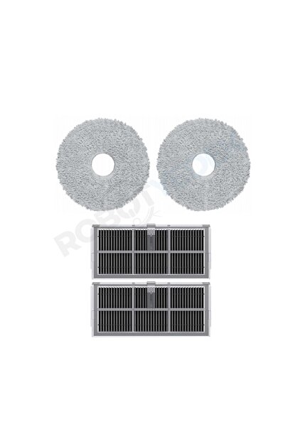 robotyedek Mova E30 Ultra Compatible Mop and Hepa Filter - 4 Pieces