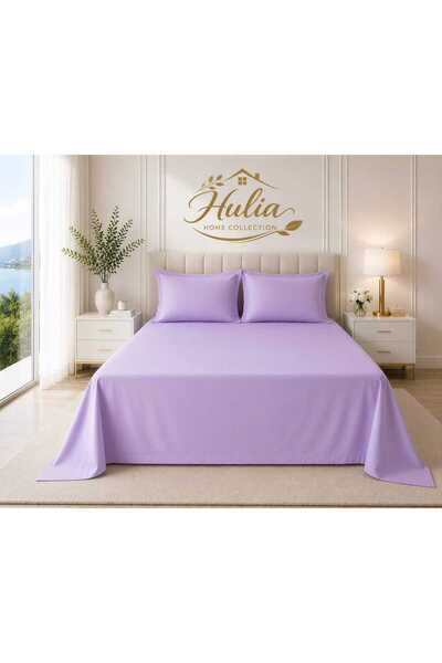 hulia home Ranforce Non-Elastic Sheet Set Double Size Raw Cotton Pillowcase I...