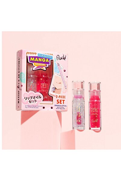 RUDE cosmetics Manga Collection 2’li Dudak Yağı Seti Karpuz ve Nane Aromalı