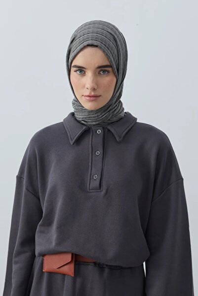 Modakaşmir Misto Cotton Series Shawl Anthracite