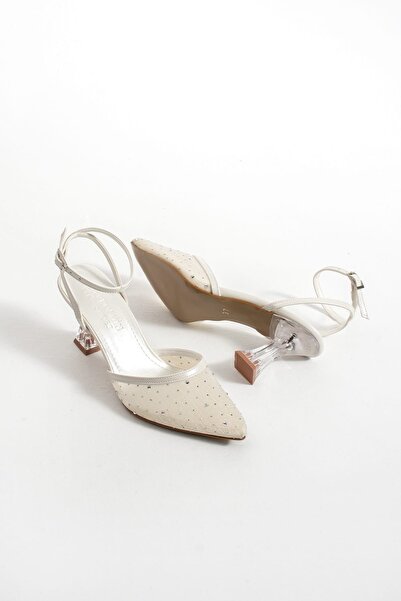 Roshin Shoes New Season Stiletto Women's Heeled Shoes with Skin Stone Mesh, H...
