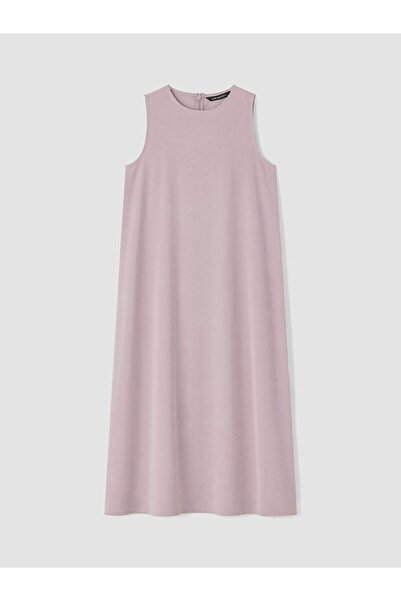 LC Waikiki Lcw Modest Lilac Modal Blend A-Line Dress