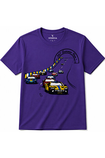 VODEXA Unisex Oversize T-Shirt Rally Printed 100% Cotton T-Shirt Comfortable Fit