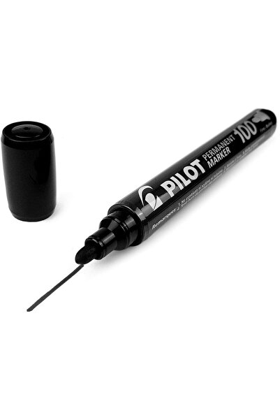 Pilot SCA100 Bullet Point Permanent Marker Pen - Fine 4.0mm-4.5mm Tip - Black - Box of 12