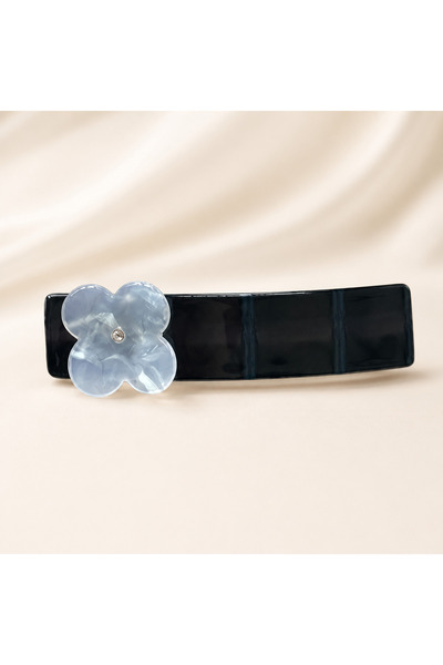 Srctech Floral Patterned Otomat Buckle Hair Clip