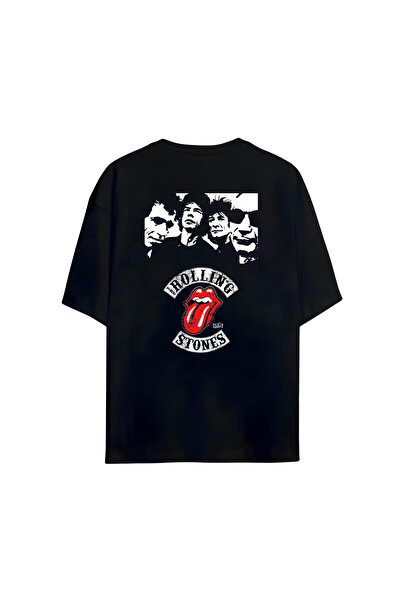 Grafftee Clothing تي شيرت قطني فاخر مطبوع عليه The Rolling Stones للجنسين |  ...