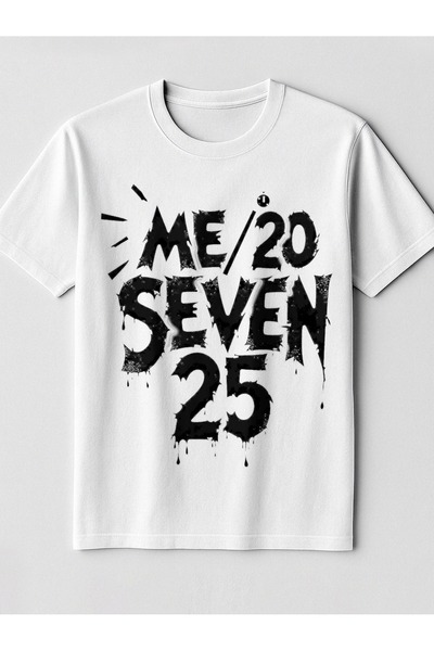 NOURAM Graffiti Style Text Design Men'S Round Neck T-Shirt Loose Fit 100 Perc...