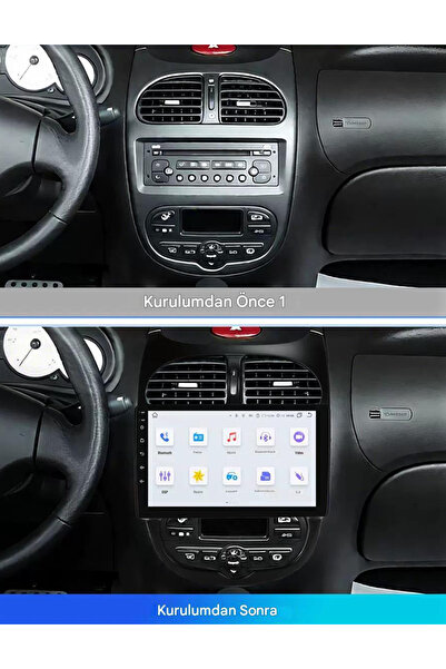 coni Peugeot 206 1999-2010 Uyumlu 4GB RAM 32GB Android Navigasyon Multimedya ...
