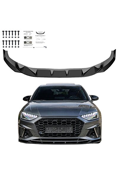 ROAL TUNİNG Audi A4 B9 Facelift S-Line Ön Tampon Lipi Eki 2019-2024 (Piano Bl...