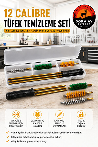 DORA AV OUTDOOR KRAL TÜFEK TEMİZLEME SETİ 12 CALİPRE