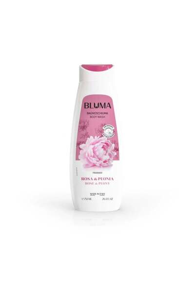 BLUMA Gel de duș cu parfum de trandafir și bujor, ROSA & PEONIA, 750 ml