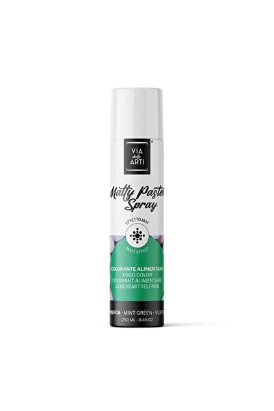 Via delle Arti Colorant alimentar spray Verde Menta cu efect Mat, 250ml -