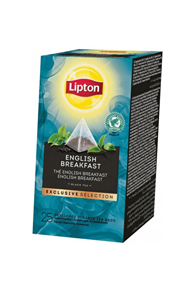 Lipton Ceai negru English Breakfast, 25 plicuri, 50 g, gust amar, produs in P...