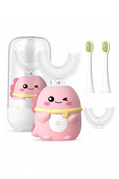 Axpeih Kids U Shaped Ultrasonic Electric Toothbrush, 4 Replacement Brush Head...