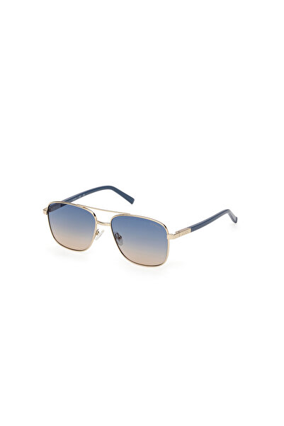 Guess Shiny Pale Gold Uv400 Metal Unisex Sunglasses
