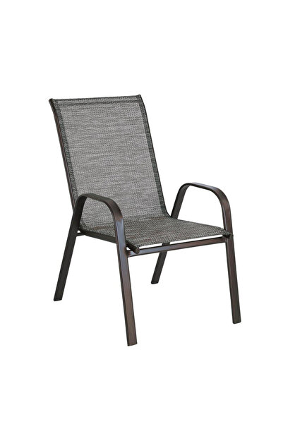 ArteLibre Μεταλλική Πολυθρόνα Νεπτούνι Καφέ 55x75x95εκ.