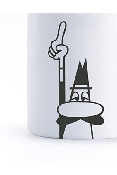 Yıldızan Tua Shop - Mug - 250ml - Iconic Mustache Man Patterned - Porcelain 1...