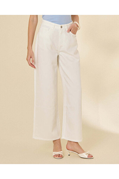 REDTAG Women White WideLeg Pull On Pants