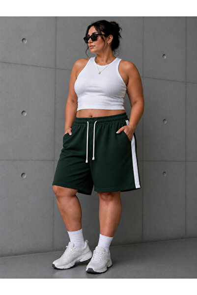 By Layina Women's Comfortable Cut Shorts with Striped Details
