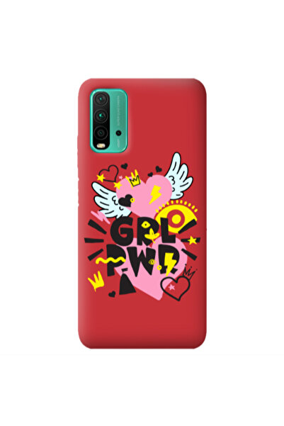 Other Xiaomi Poco M3 Grl Pwr Red Colored Silicone TPU Θήκη