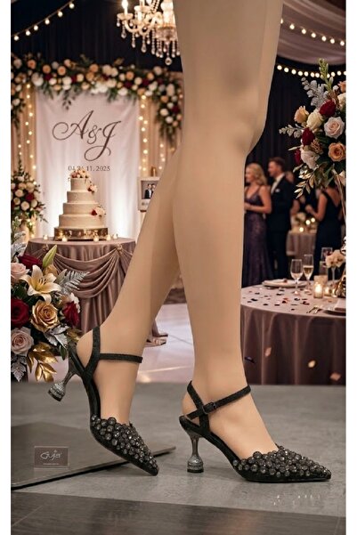 Guja 26Y121 Women's Black Stone Shiny Wedding Engagement Bride Design Quality...
