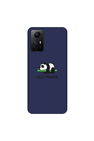 Other Xiaomi Redmi Note 12s Lazy panda Dark blue Colored Silicone TPU Θήκη