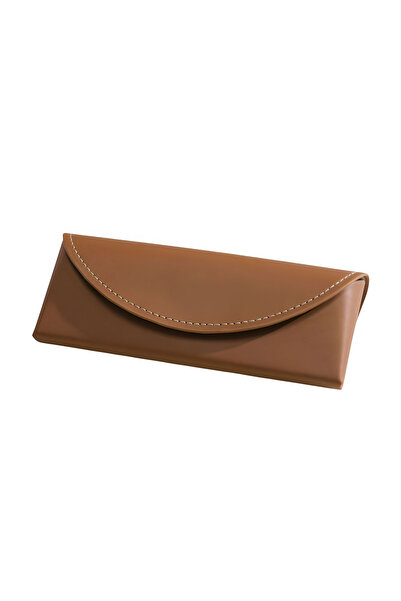 Techsuit - Glasses Case (ETM3) - PU, 15.2 x 6.6 x 3.6cm - Dark Brown, acoperi...