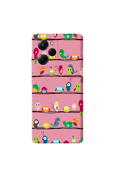 Other Xiaomi Poco X5 Pro birds Pink Colored Silicone TPU Θήκη
