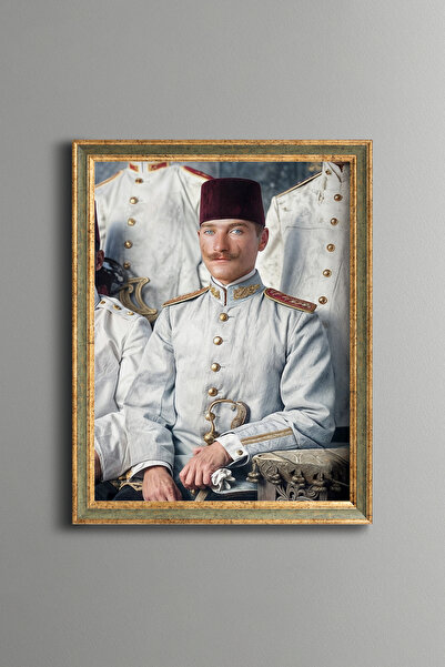 epiqart موستاف كمال أتاتورك - لوحة فنية بنمط عتيق - نموذج رفيع