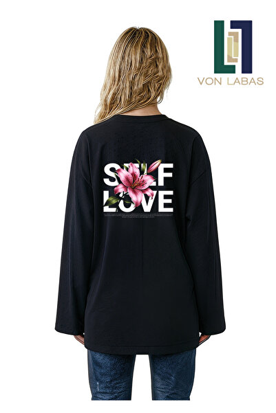 Grafftee Clothing تيشيرت أسود بأكمام طويلة وواسعة، مصنوع من القطن بنسبة 100%،...