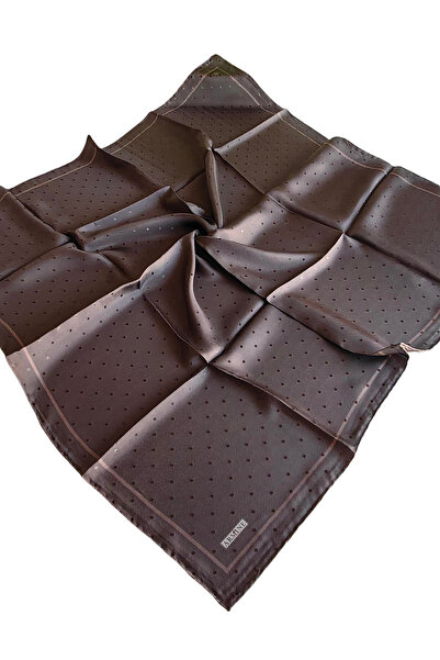 Armine Jakarli 100% Silk Scarf 2004D01-27 Brown