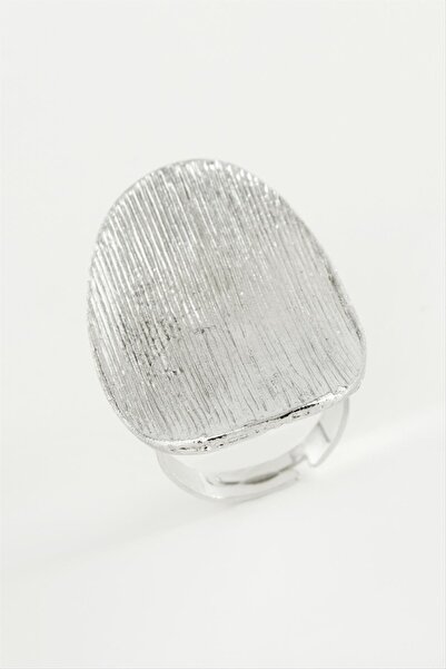 ZERO LAND Spt-Gld Oval Metal (232856) Ring-Silver Color