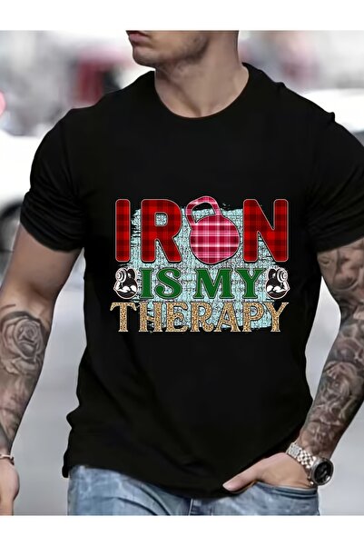 212Wear تي شيرت Iron Therapy هدية صيفية مثالية لمحبي اللياقة البدنية، وللفعال...