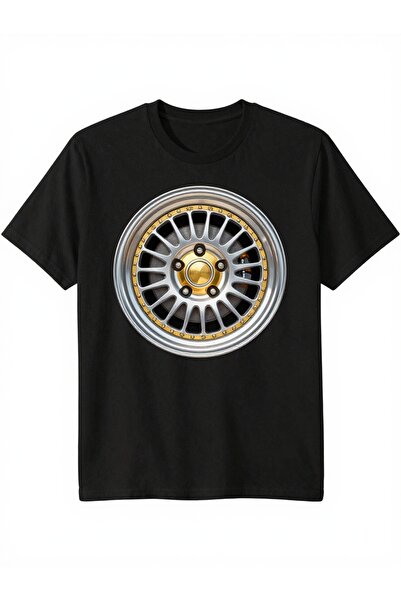 212Wear تي شيرت للرجال والنساء بتصميم Lowrider Wheel - طباعة عجلات كلاسيكية م...