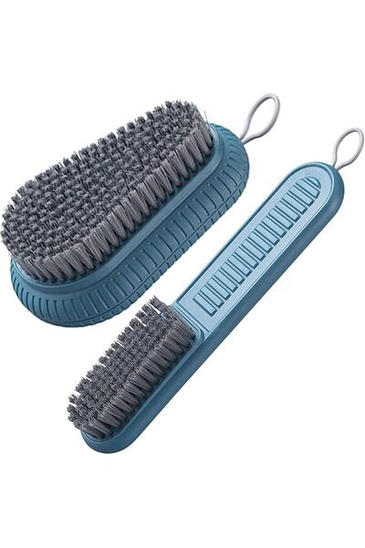 Arabest Cleaning Brushes,2-Piece Household Easy-Grip Long Handle Brush Set,Bl...