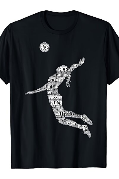 212Wear Volleyball Letter Print Men'S Crew Neck T-Shirt Is Perfect Dates, Hom...