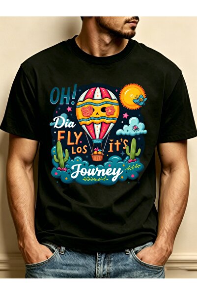 212Wear Mexican Fiesta Style Hot Air Design Men Round Neck T Shirt Loose Fit ...
