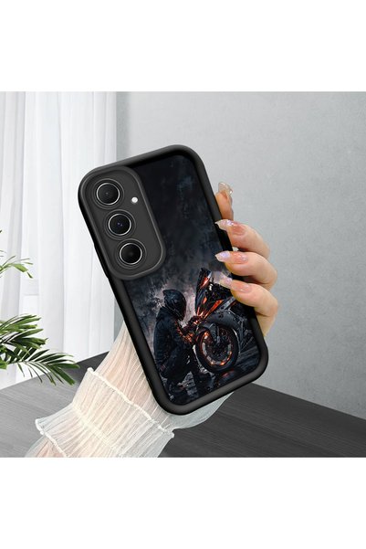 CHICASELUX Samsung Galaxy A55 Compatible Silicone Case with Motorcycle and Sp...