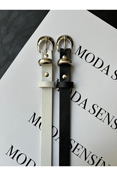 LİA KEMER Set of 2 Buckle Classic Silver Model Women's Belt Waist Belt Jacket...