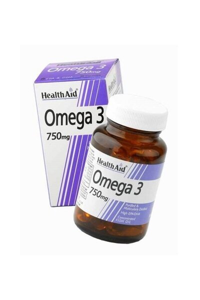 Health Aid Omega-3 Fish Oil 750mg Πολυακόρεστα Λιπαρά Οξέα Ωμέγα 3 (EPA &amp;...