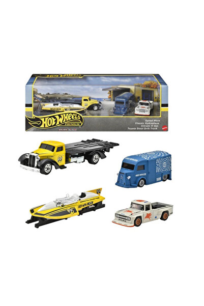 HOT WHEELS Set de colecție Premium Motorhead Madness - 4 piese