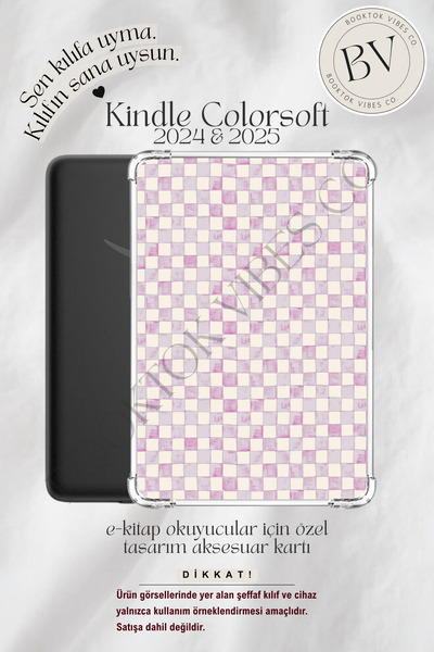 BookTok Vibes Co. Pembe (Soft Pink) Suluboya Pötikare Temalı Insert - Kindle ...
