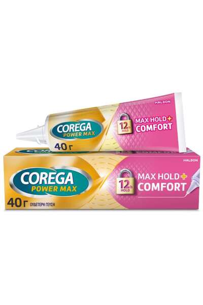 Corega Max Hold &amp; Comfort Στερεωτική Κρέμα Τεχνητής Οδοντοστοιχίας, 40g