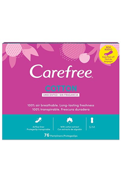 Carefree Tampoane igienice, Carefree, Normal Cotton Feel, Parfumat, 76 buc